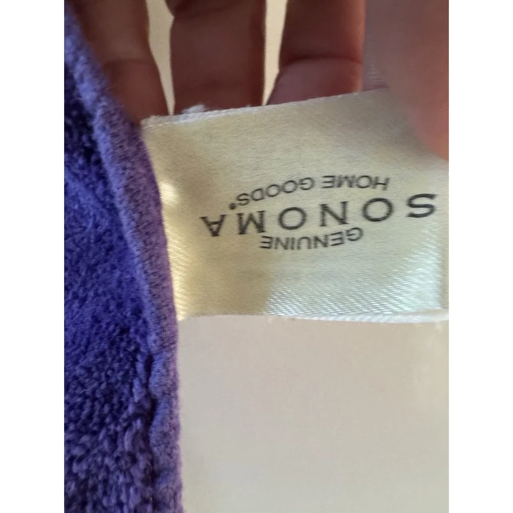 Vintage Sonoma Halloween Hand Towel Purple Pumpkins Ghost GUC